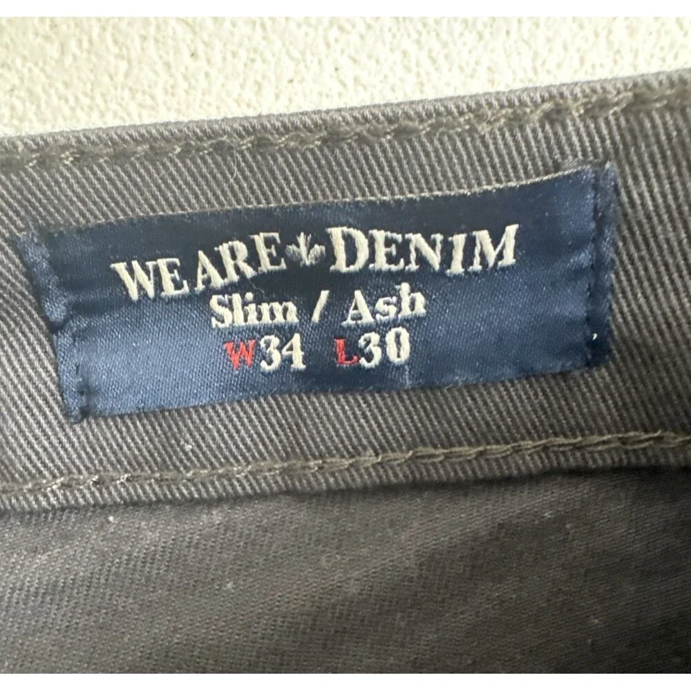 Buffalo David Bitton Straight Six Gray Jeans 34x30